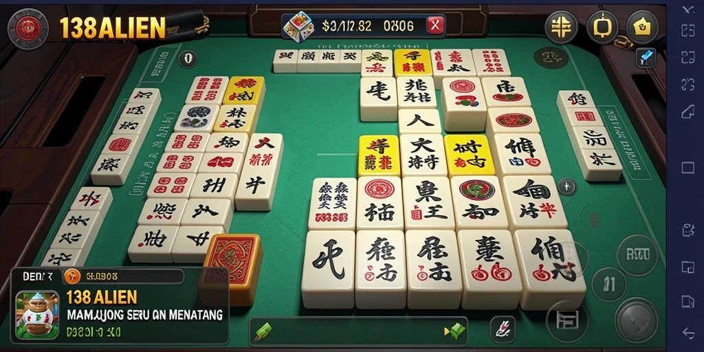 Tangkapan layar 138ALIEN menampilkan gameplay Mahjong yang menantang.