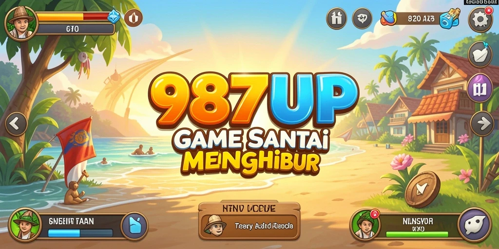 Tampilan gameplay 987UP yang menarik dan ceria.