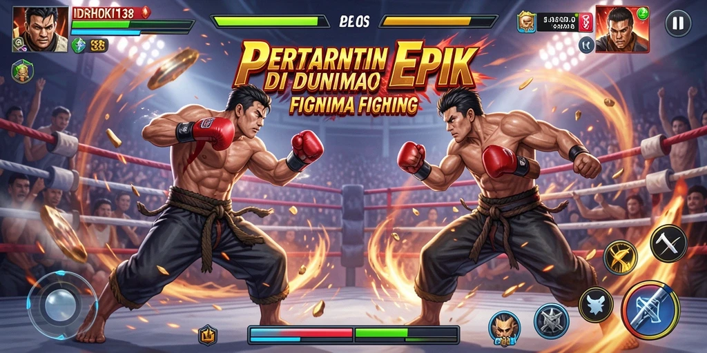 Tampilan gameplay Fighting yang menegangkan di IDRHOKI138.