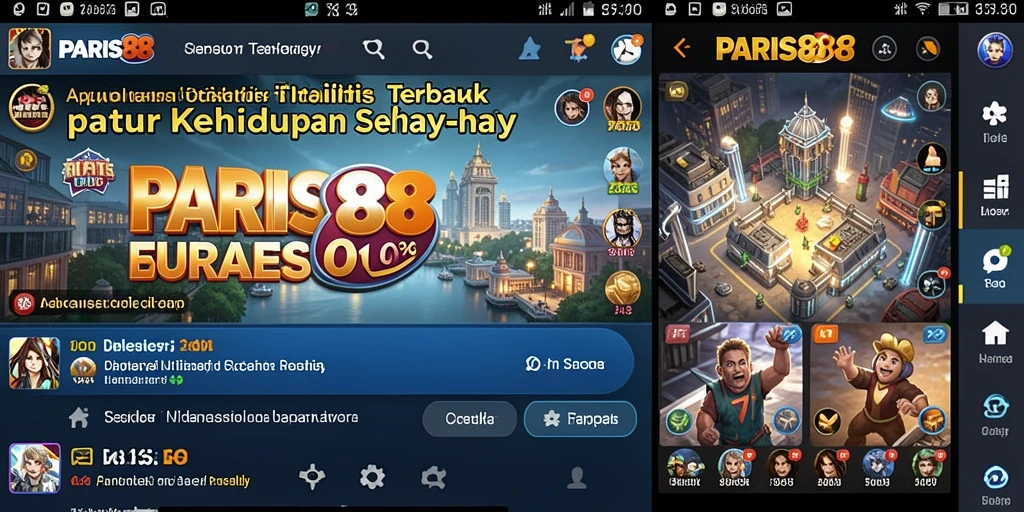 Tampilan utama aplikasi PARIS88 yang intuitif dan menarik.