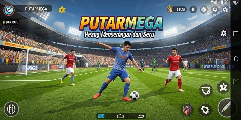 Tangkapan layar PUTARMEGA menampilkan pertandingan olahraga yang seru dan menarik.
