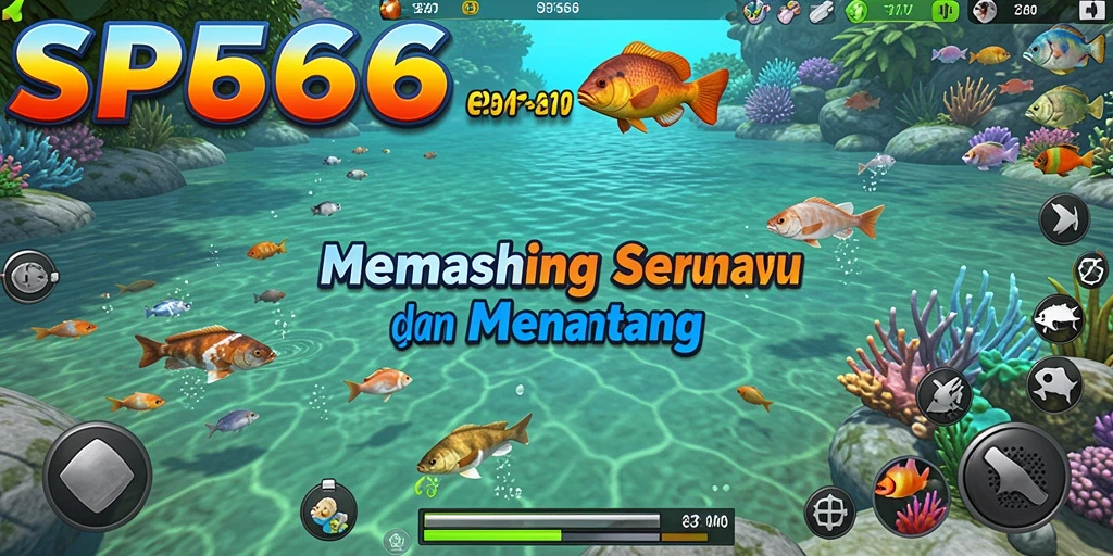 Tampilan menarik dari gameplay SP666 dengan pengalaman memancing yang seru.