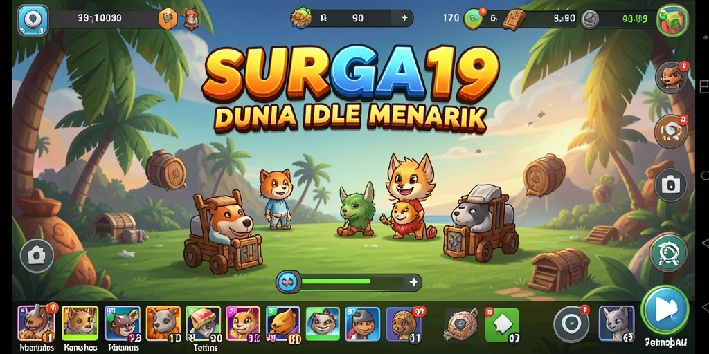Tampilkan gameplay menarik dari SURGA19 dengan karakter yang beragam.