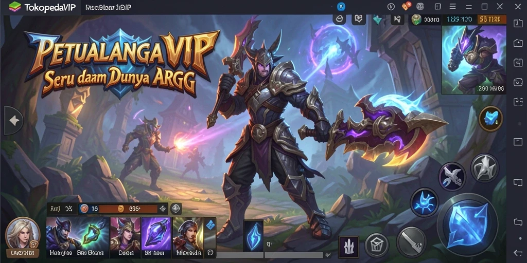 Gameplay mendebarkan dalam TOKOPEDIAVIP dengan pertempuran ARPG yang intens.